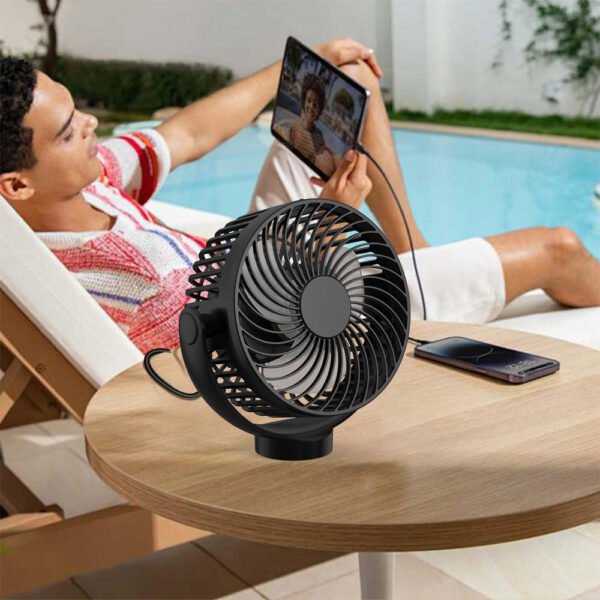 Magnetic Rechargeable 6-Inch USB Electric Air Cooling Fan – 12000mAh Power Bank, Portable for Desk, Car, Dormitory & Outdoor Use