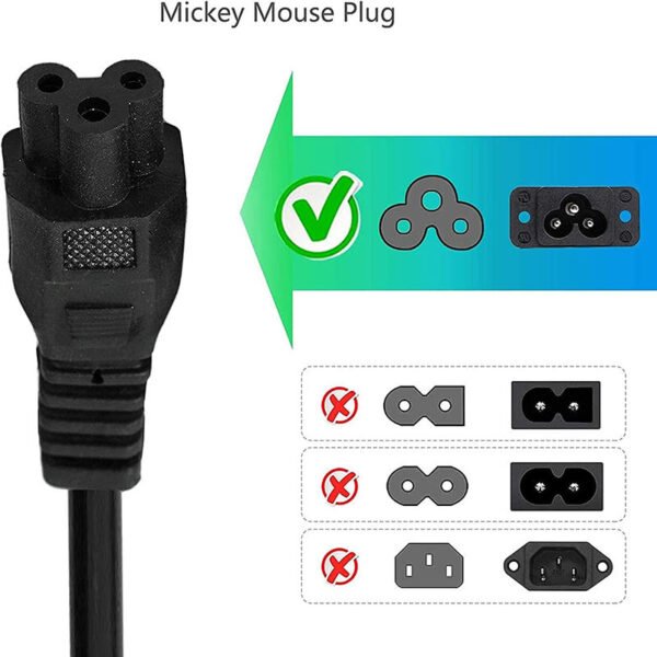 H231370c7396748aab3cf4aa02f944e4cJ.jpg 1.5M / 1.8M EU Plug C5 2-Pin AC Laptop Power Cord – IEC Computer Charger Extension Cable, 100% Pure Copper