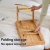 Hfcfec254c3354e4ebcca82a84ea1d8b2O.jpg Modern Portable Bamboo Laptop Desk – Adjustable Height & Angle Foldable Tray with Storage Drawer, Tablet Slot & Metal Stand